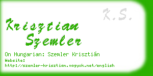 krisztian szemler business card